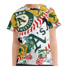 MLB Oakland Athletics Tee T-Shirt - Oakland Athletics Mania Collage Logo