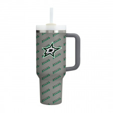 NHL Dallas Stars Quencher H2.0 FlowState Stanley Tumbler 40oz 1.18L - Dallas Stars Medley Monogram Wordmark
