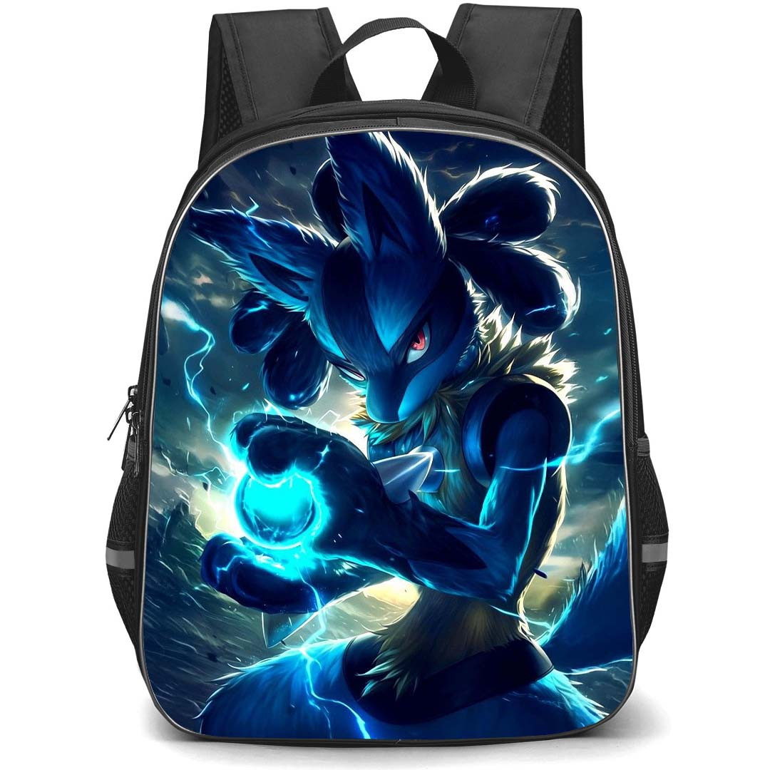 Pokemon Lucario Backpack StudentPack - Lucario Power Ball 3D Art