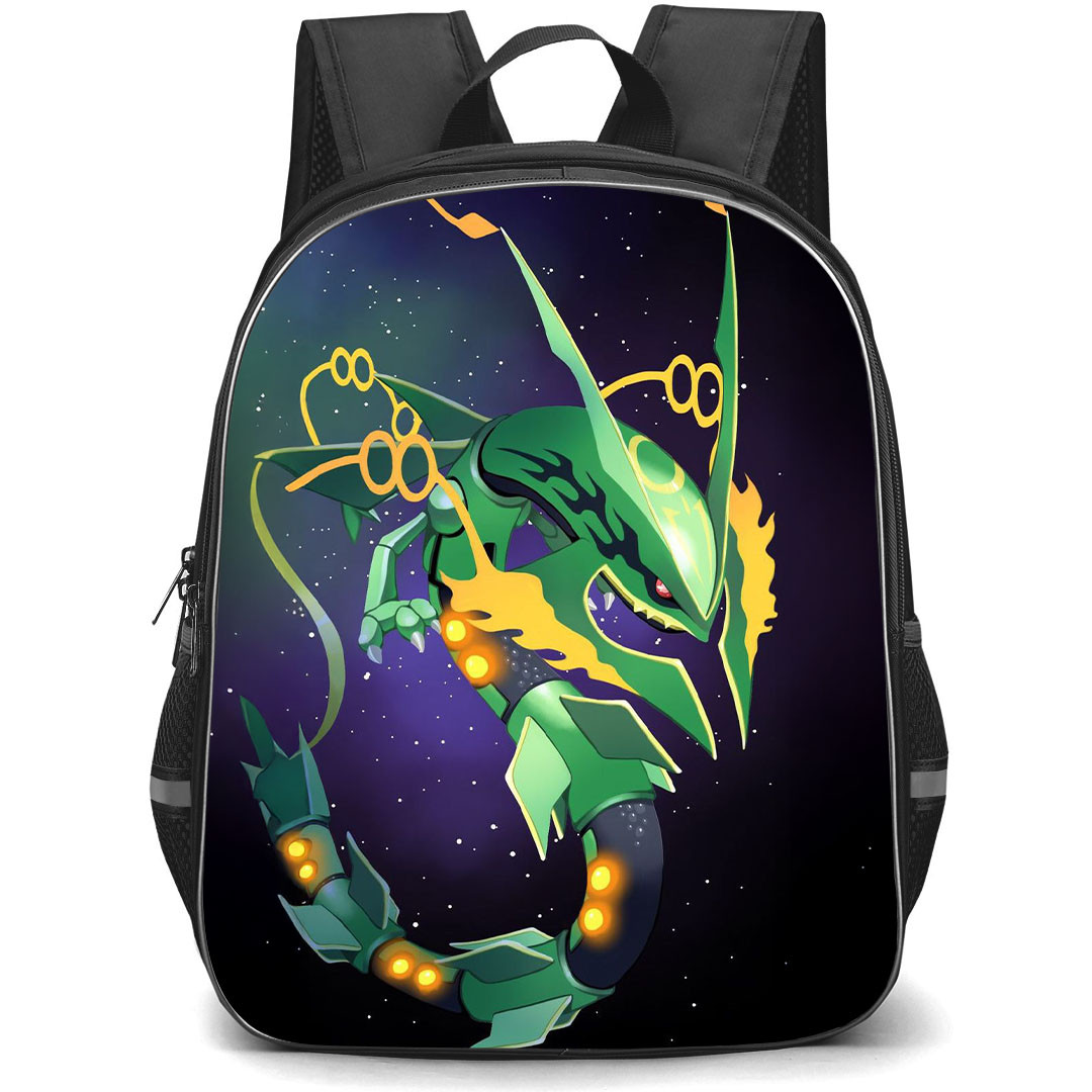 Pokemon Rayquaza Backpack StudentPack - Rayquaza Cartoon Art Galaxy Background