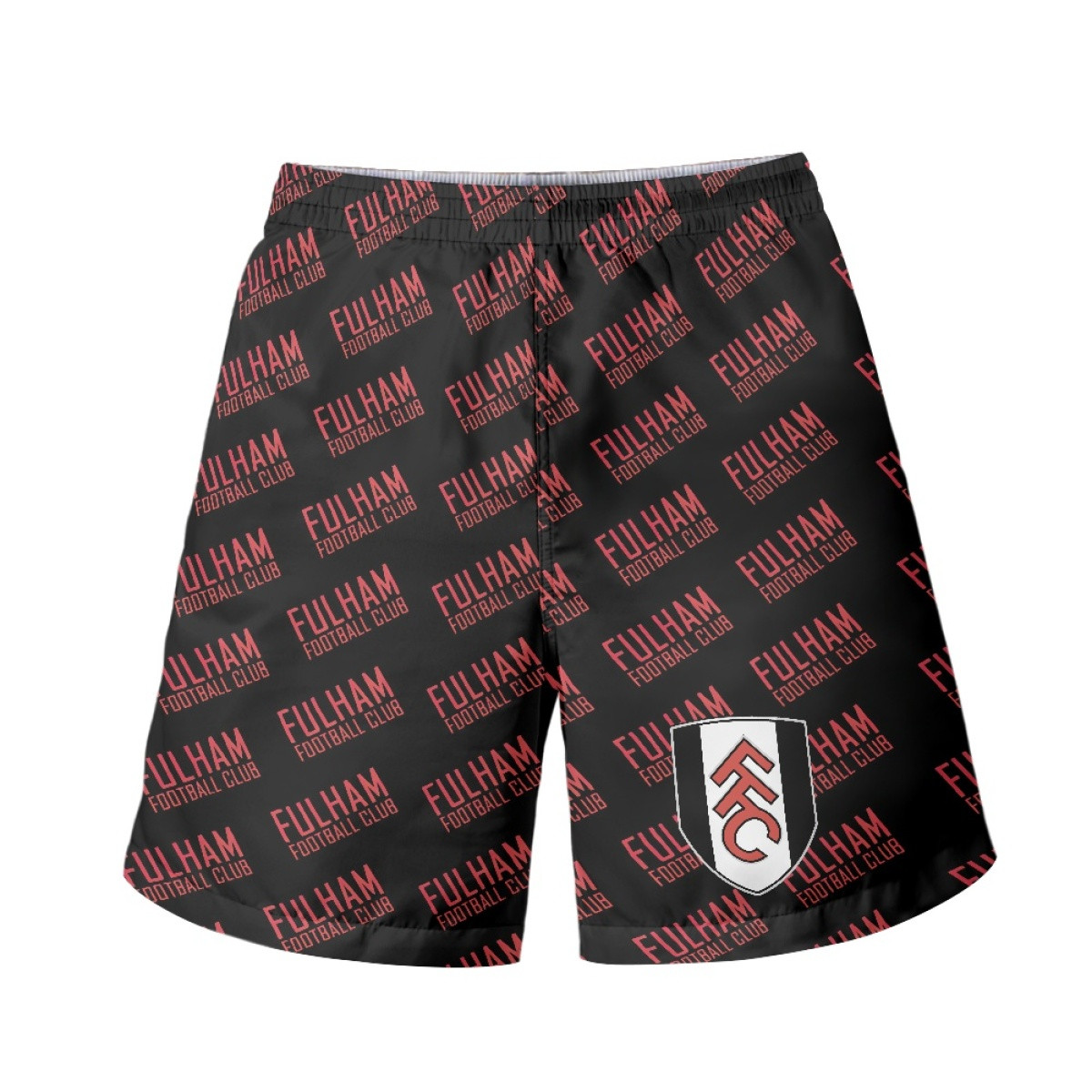 Fullham Football Club Beach Shorts Swim Pants Swimming Trunks - Fullham Football Club Medley Monogram Wordmark