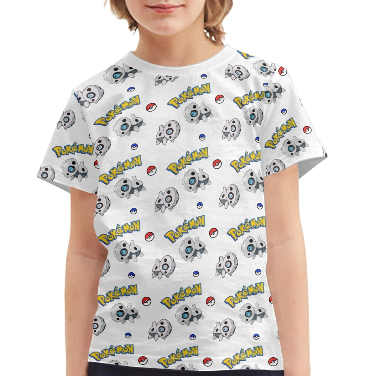Pokemon Aron Tee Shirt T-Shirt Short Sleeve - Aron Character Series Art