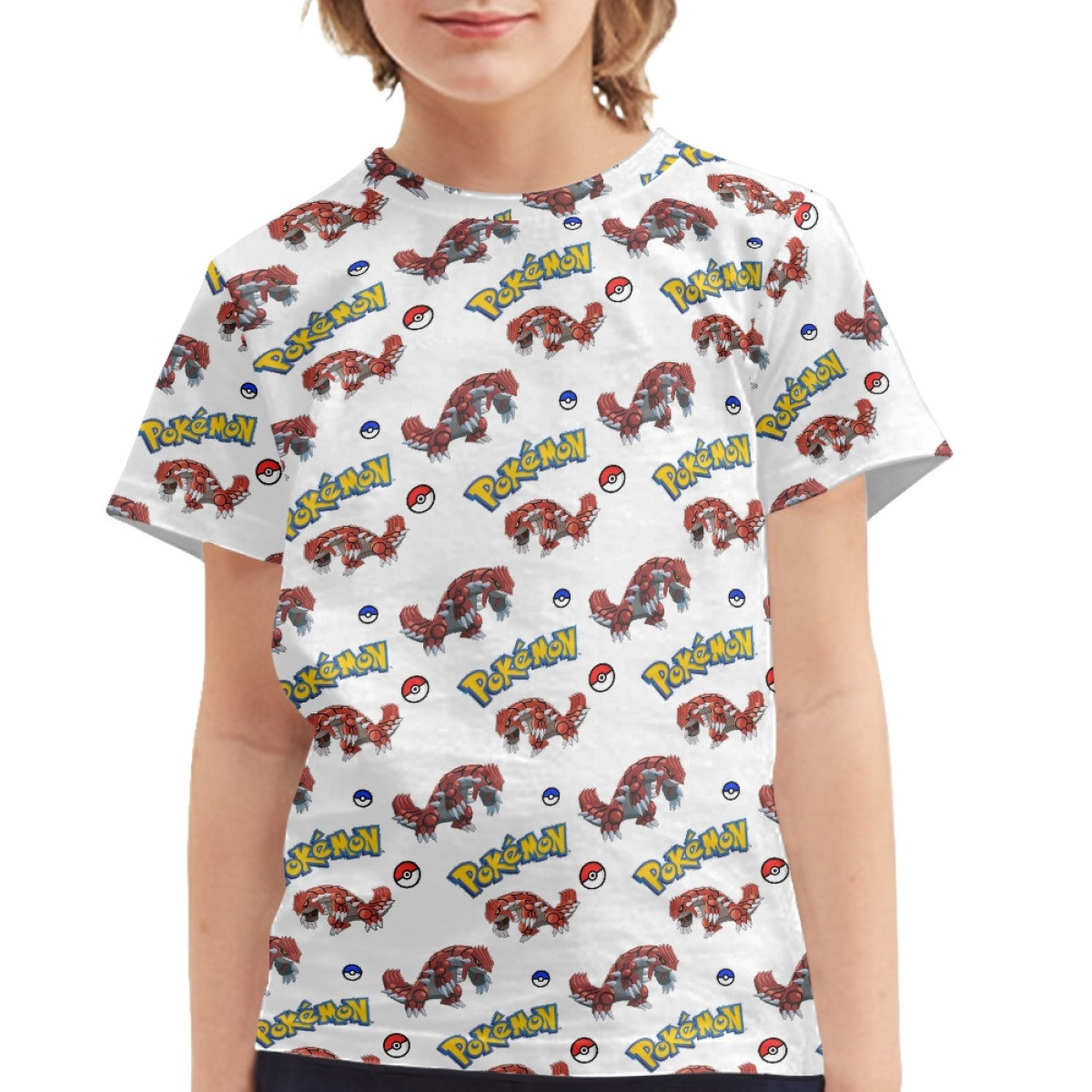 Pokemon Groudon Tee Shirt T-Shirt Short Sleeve - Groudon Character Series Art