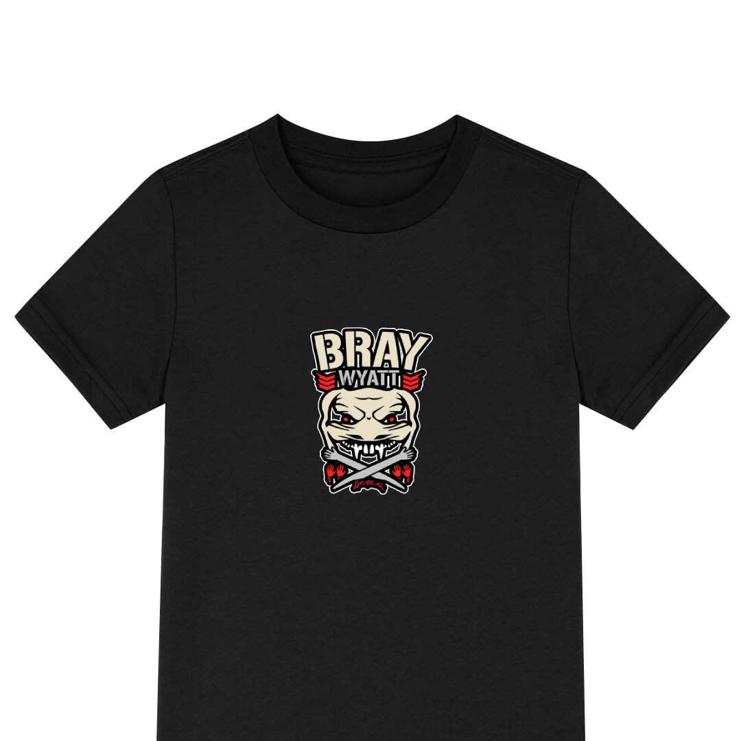 WWE Bray Wyatt Tee Shirt T-Shirt Short Sleeve - Bray Wyatt Animated Mask Sticker Art