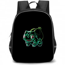 Pokemon Bulbasaur Backpack StudentPack - Bulbasaur Line Art Black Background