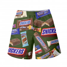 Snickers Beach Shorts Swim Pants Swimming Trunks - Snickers Mania Collage Logo