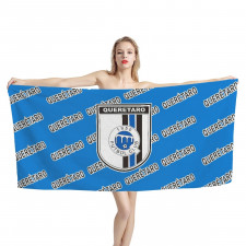Queretaro FC Bath Beach Towel - Queretaro Football Club Medley Monogram Wordmark