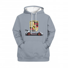 Porsche Hoodie Pullover  - Porsche 911 GT3 RS 2023 On Gray Background
