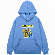 Minions Stuart Hoodie Hooded Sweatshirt Sweater Jacket - Stuart Hugging Banana
