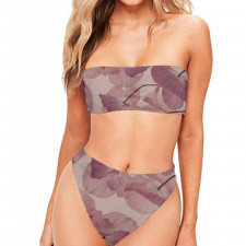 Burga Art Pattern Bandeau Bikini Two Piece Women's Swimsuit - Burga Tender Kiss Art Poster