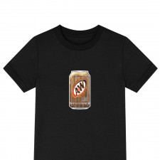 A&W Root Beer Tee Shirt T-Shirt Short Sleeve - A&W Root Beer 335ml Can With 2018 Logo