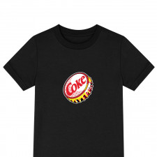 Coca-Cola Tee Shirt T-Shirt Short Sleeve - Coca-Cola Cap Pop Art Sticker