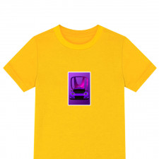 Honda Tee Shirt T-Shirt Short Sleeve - Honda S2000 Blue Illustration On Purple Background