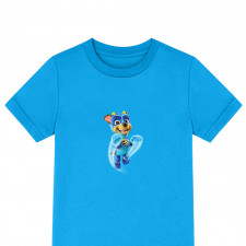 Paw Patrol Chase Tee Shirt T-Shirt Short Sleeve - Chase Mighty Pups Character Series