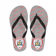 Barnsley FC Flip Flops Thongs V-Strap Sandals - Barnsley Football Club Medley Monogram Wordmark