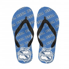 Club Pubela Flip Flops Thongs V-Strap Sandals - Pubela Football Club Medley Monogram Wordmark