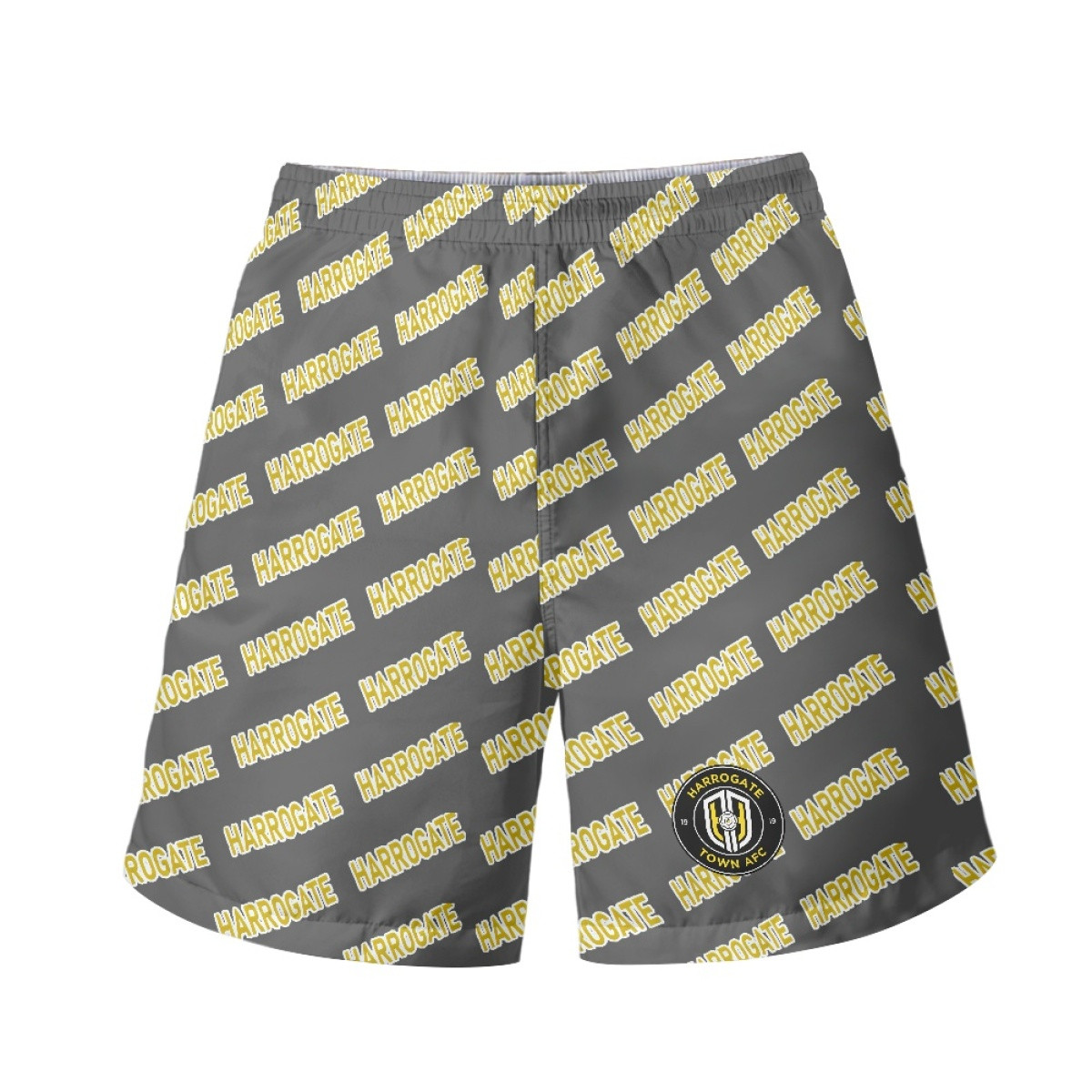Harrogate Town AFC Beach Shorts Swim Pants Swimming Trunks - Harrogate Football Club Medley Monogram Wordmark