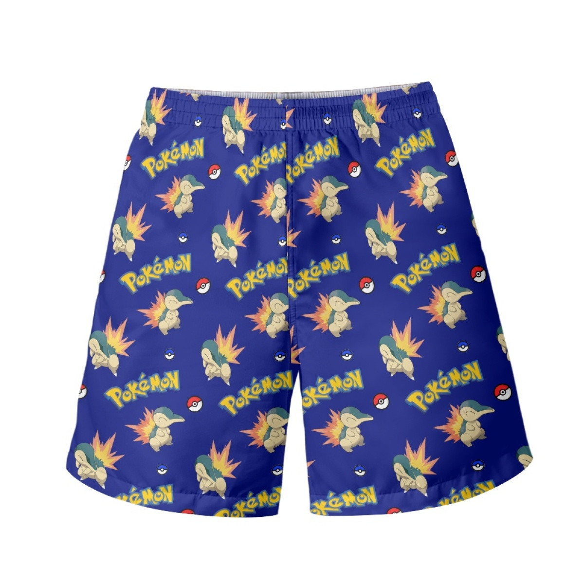Pokemon Cyndaquil Beach Shorts Swim Pants Swimming Trunks - Cyndaquil Character Series Art