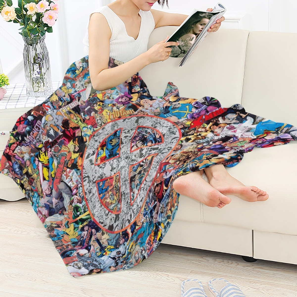 Marvel X-Men Blanket Throw - X-Men Collage