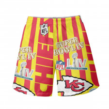 NFL Kansas City Chiefs Beach Shorts Swim Pants Swimming Trunks - Kansas City Chiefs Super Bowl Championship Mania Collage Logo