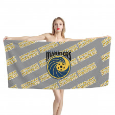 Central Coast Mariners FC Bath Beach Towel - Central Coast Mariners Football Club Medley Monogram Wordmark