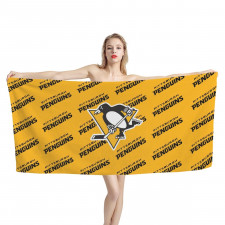NHL Pittsburgh Penguins Bath Beach Towel - Pittsburgh Penguins Medley Monogram Wordmark