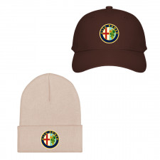 Alfa Romeo Baseball Cap Beanie Hat - Alfa Romeo Logo 1972-2000