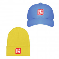 Lays Baseball Cap Beanie Hat - Lays Logo Redesigns On Yellow Background