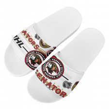 NHL Ottawa Senators Slides Pool Slider Slide On Sandals - Ottawa Senators Mania Collage Logo