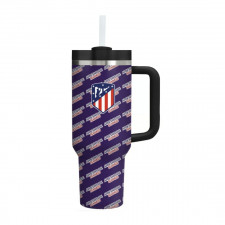 Atletico de Madrid Quencher H2.0 FlowState Stanley Tumbler 40oz 1.18L - Atletico Football Club Medley Monogram Wordmark