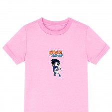 Naruto Shippuden Sasuke Uchiha Tee Shirt T-Shirt Short Sleeve - Sasuke Uchiha Kunai Attack Chibi Art