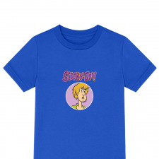 Scooby Doo Shaggy Tee Shirt T-Shirt Short Sleeve - Surprised Round Portrait