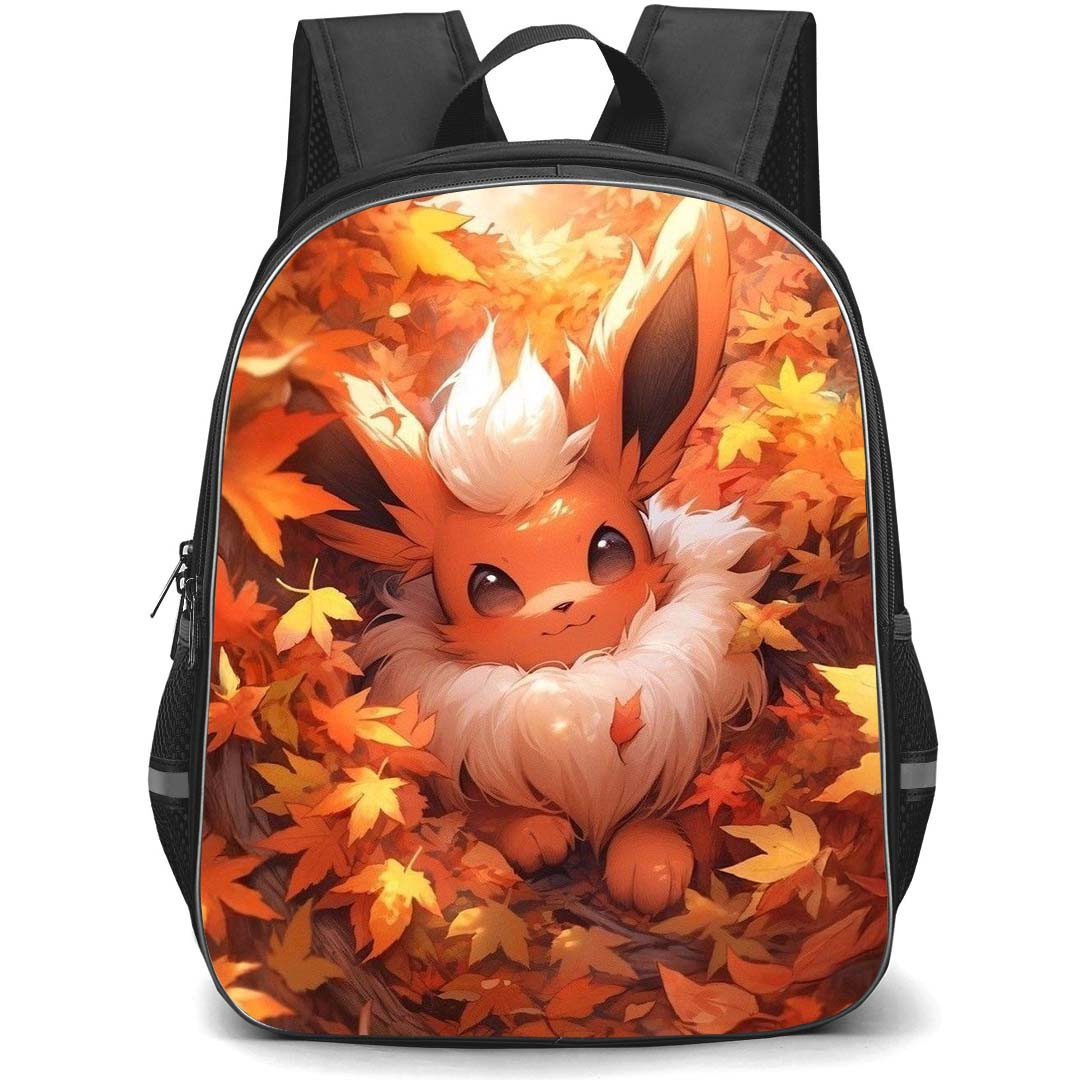 Pokemon Flareon Backpack StudentPack - Flareon Inside The Maple Leaves