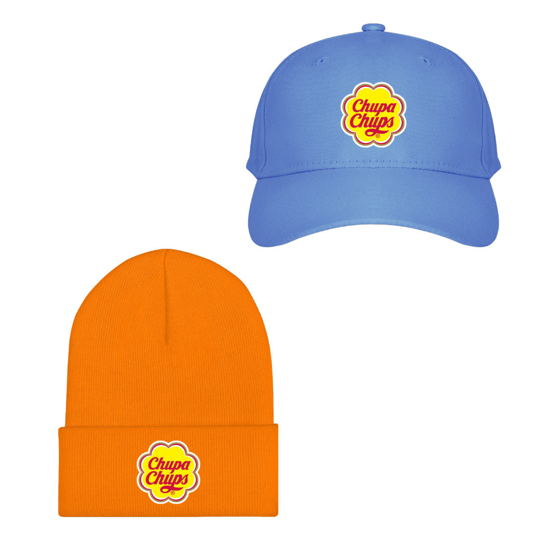 Chupa Chups Baseball Cap Beanie Hat - Chupa Chups Logo 1990-Present