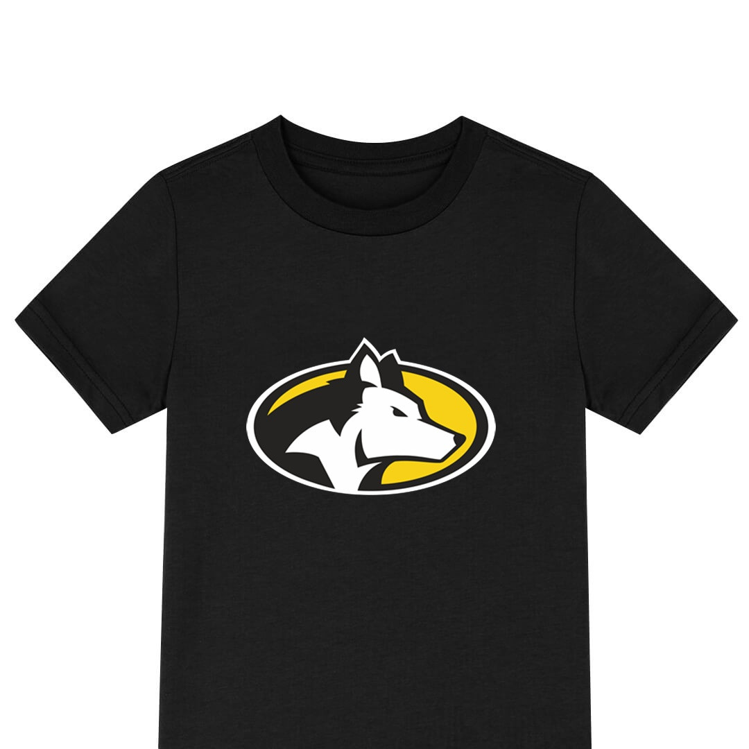 Huskies Michigan Technological University Tee Shirt T-Shirt Short Sleeve - Huskies Michigan Technological University College Football Team Single Logo