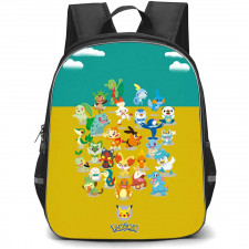 Pokemon Backpack StudentPack - Pokemon Character Series Blue Yellow Background