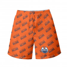 NHL Edmonton Oilers Beach Shorts Swim Pants Swimming Trunks - Edmonton Oilers Medley Monogram Wordmark