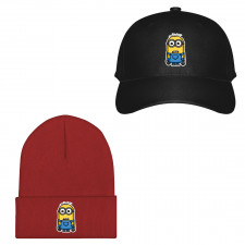 Minions Dave Baseball Cap Beanie Hat - Dave Shocked Cartoon Art