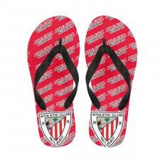 Athletic Bilbao Flip Flops Thongs V-Strap Sandals - Bilbao Football Club Medley Monogram Wordmark
