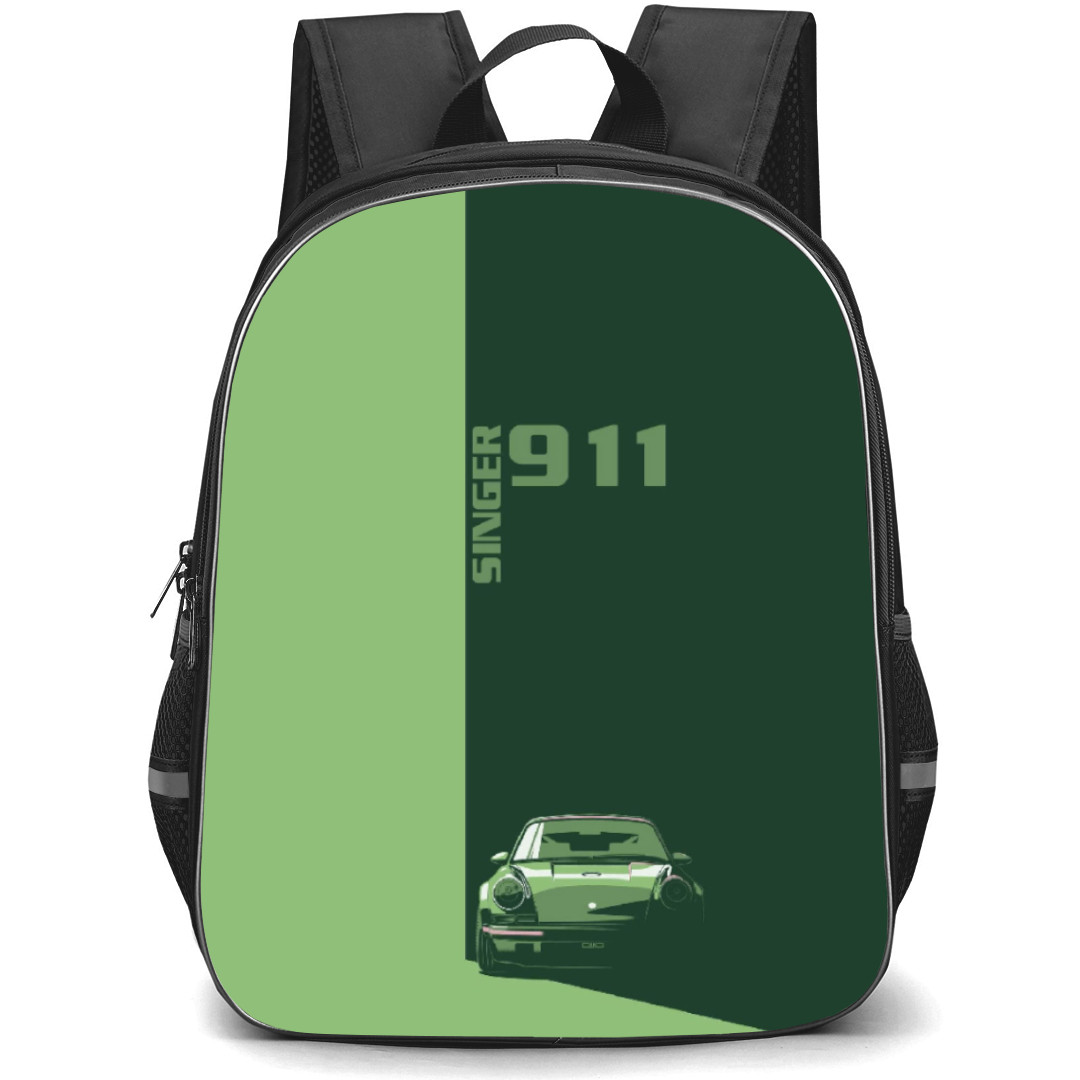Porsche Backpack StudentPack - Green 911 Minimalist Art