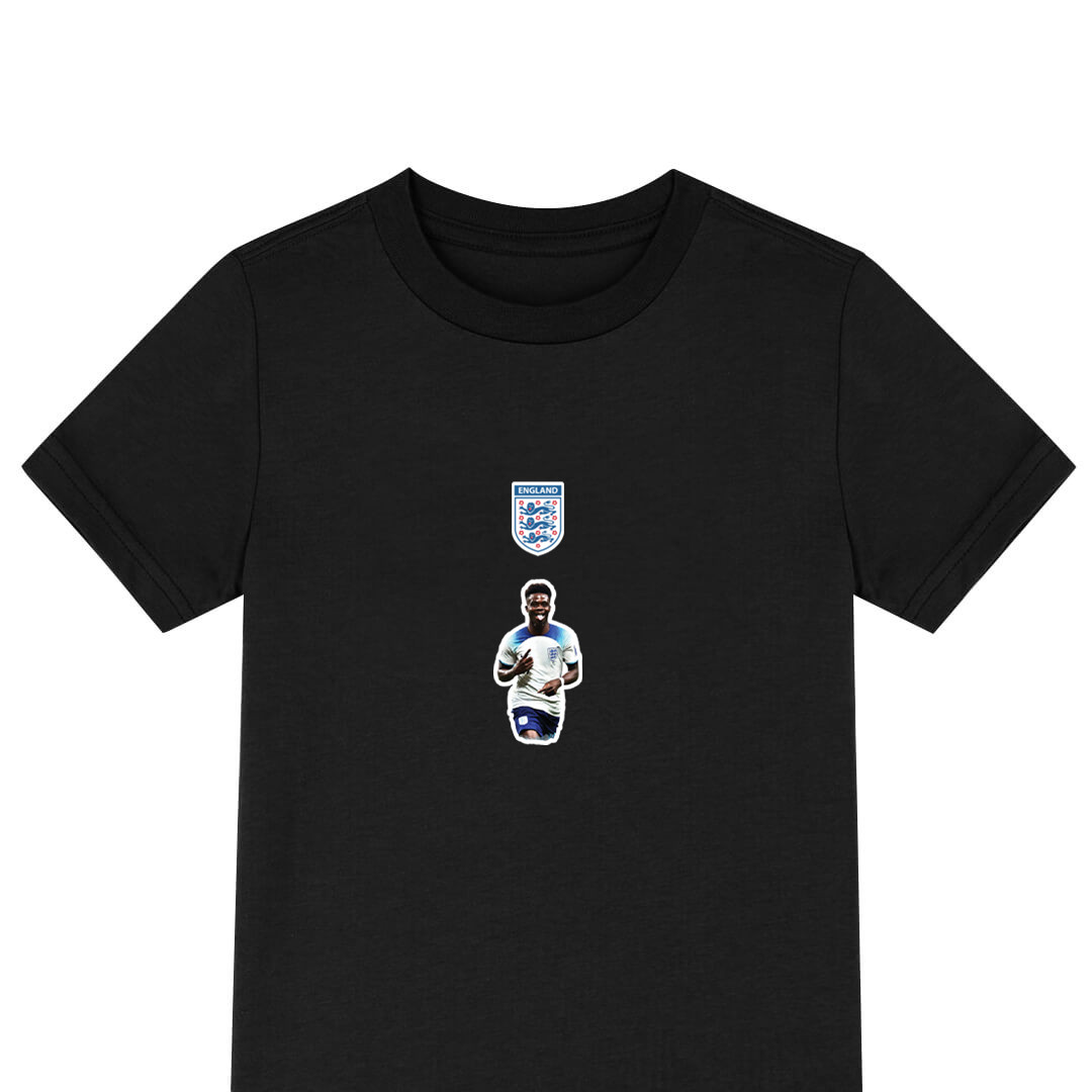 Bakayo Saka Tee Shirt T-Shirt Short Sleeve - Bakayo Saka England National Team Celebration Sticker Art