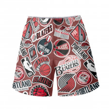 NBA Portland Trail Blazers Beach Shorts Swim Pants Swimming Trunks - Portland Trail Blazers Mania College Logo