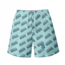 NHL Seattle Kraken Beach Shorts Swim Pants Swimming Trunks - Seattle Kraken Medley Monogram Wordmark