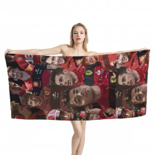 F1 Formula One Charles Leclerc Bath Beach Towel - Charles Leclerc Collage Poster