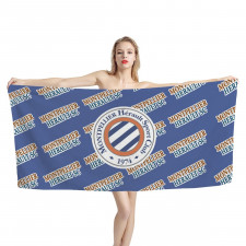 Montpellier Herault SC Football Club Bath Beach Towel - Herault Football Club Medley Monogram Wordmark