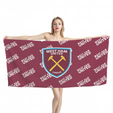 West Ham United Football Club Bath Beach Towel - West Ham United Football Club Medley Monogram Wordmark