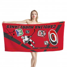 NHL Carolina Hurricanes Bath Beach Towel - Carolina Hurricanes Mania Collage Logo