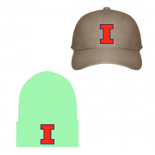 Illinois Fighting Illini Baseball Cap Beanie Hat - Illinois Fighting Illini College Football Team Single Logo