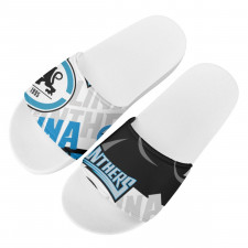 NFL Carolina Panthers Slides Pool Slider Slide On Sandals - Carolina Panthers Mania Collage Logo