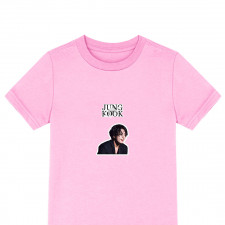 Jung Kook Tee Shirt T-Shirt Short Sleeve - Jung Kook Side Portrait Sticker Art